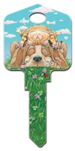 Llave de la casa de la tarde de día perezoso - patas y garras - Gary Patterson - perros - cachorros - Imagen 1 de 3