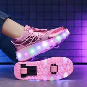 Roller skate shoes kid 2 wheels sport sneakers girl birthday toy gift skating - Picture 1 of 19