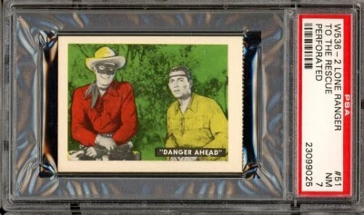 1950-60 W536-2 Lone Ranger Perforated #51 To The Rescue PSA 7 - Image 1 of 2