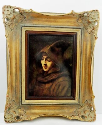 Rembrandt "Titus as a Monk" Reproduction With Frame Carved By Bernard Lankers - Image 1 of 4