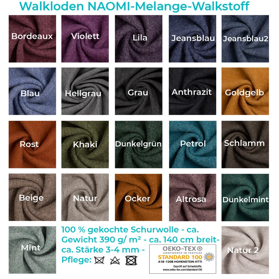 Walkloden/Walkstoff NAOMI MELANGE by Swafing-100 % Schurwolle-Meterware - Bild 1 von 4