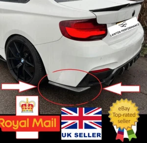BMW 2 Series F22 F23 GLOSS BLACK Rear Spats Splitter Side Diffuser UK POST - Picture 1 of 11