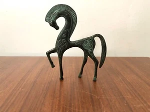 Vintage Friedrich Weinberg Stil Messing etruskische Pferdeskulptur - Bild 1 von 4