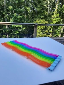 Hot Wheels Mario Kart Rainbow Road Playset Part LONG Bumpy Wavy Race Track 27" - Picture 1 of 6