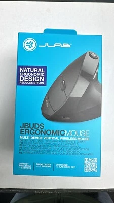 JLab JBUDS ERGONOMIC mouse Right-hand RF Wireless + Bluetooth 2400 DPI - Image 1 of 2