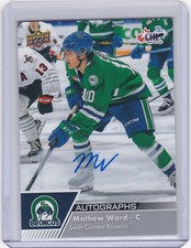2022-23 Upper Deck CHL Mathew Ward Autograph Version Card