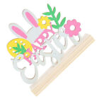 Wooden Easter Rabbit Tabletop Sign for Party Decoration