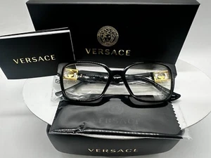 NEW Versace 3329BF Eyeglasses GB1 Black 100% AUTHENTIC - Picture 1 of 9