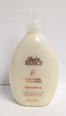 Back To Basics Coconut Mango Body Lotion Rejuvenating 10oz New - Image 1 of 2