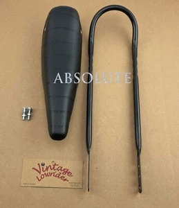 16" VINTAGE LOWIRDER BLACK BANANA SEAT W/LOWRIDER STEEL SISSYBAR FOR 16" BIKE - Picture 1 of 1