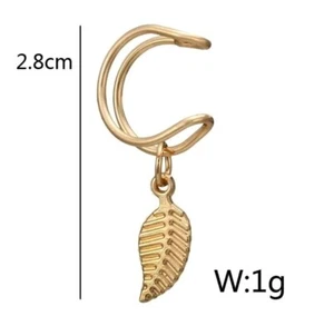 New Cuff Leaf Clip-on Earrings No Pierced Triangle Cartilage Ear Clip Earring - Picture 1 of 10