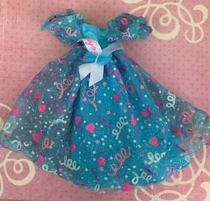 1993 Mattel Barbie Happy Birthday #11333 Barbie Doll Gown Dress Only Blue Confet - Picture 1 of 4