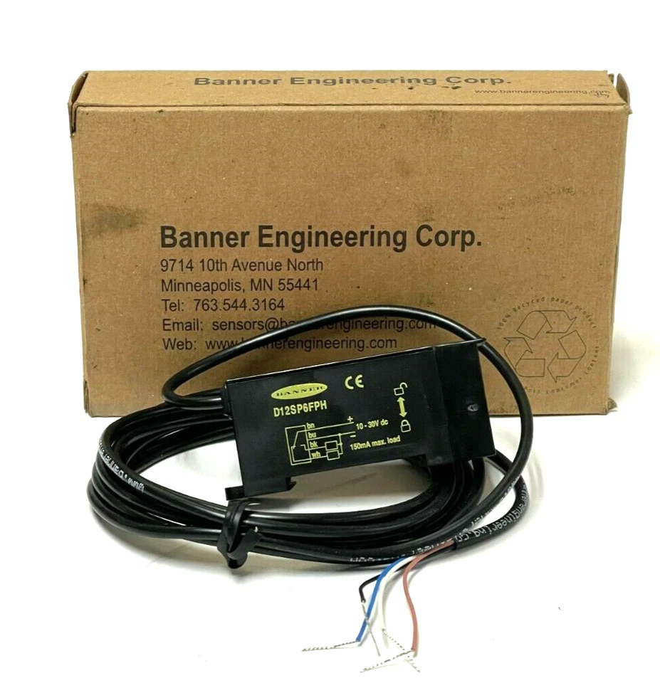 BANNER ENGINEERING CORP. D12SP6FPH PHOTO ELECTRIC SENSOR  - Image 1 of 4