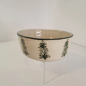 Studio Pottery Bowl Pine Tree Green Signed Betsy Ratzsch Artist Art Pottery - Picture 1 of 5