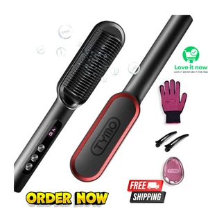 TYMO Ring Plus Ionic Hair Straightener Comb - Hair Straightening Brush & Iron 9 - Picture 1 of 8