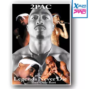 2 PAC TUPAC SHAKUR HIPHOP RAP LEGEND COLLAGE Póster Impreso | A5 A4 A3 A2 A1 | - Imagen 1 de 1