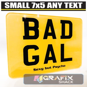 Personalised 7X5 Track Day Plate Novelty Motorcycle Motorbike Race Number plate - Picture 1 of 10