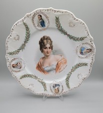 Antique Madame Recamier Cabinet Portrait Plate Germany 8" By Moritz Zdekauer 