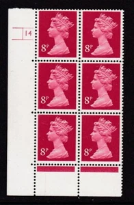 Machin 8p FCP PVAD 14nd Phos 39 part dry phos block 6 postfrisch - Bild 1 von 1