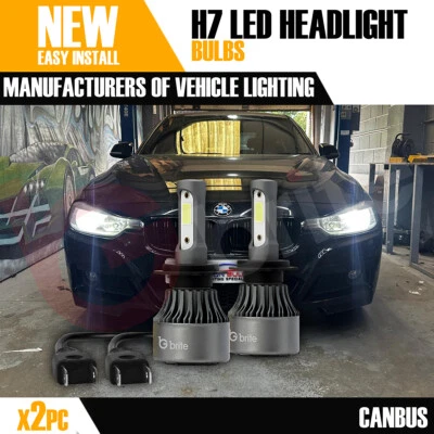 2x SN30 CANBUS H7 LED HEADLIGHT BULB KIT FOR BMW F30 DIPPED BEAM XENON WHITE UK - Image 1 of 4
