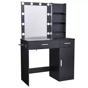 Dressing Vanity,Vanity Desk with Mirror and Lights,Storage,Drawers,Makeup Table - Picture 1 of 11