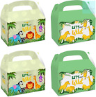 Zoo Animal Cardboard Treat Box, Jungle Safari Party Gift Boxes, Jungle Theme Zoo