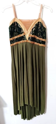 Adult M Dance Dress Costume Forest Green w/Leotard Fairy Nymph Ballet - Image 1 of 4