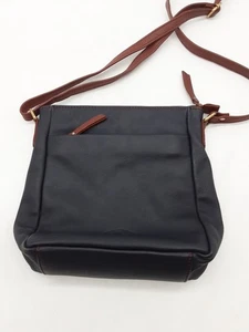 Rowallan Navy Leather Crossbody Shoulder Bag Multi Pockets - Picture 1 of 7