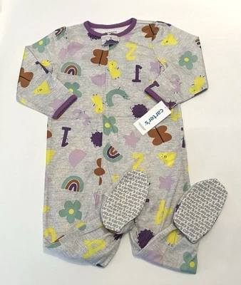 Lindo pijama con patas Carters niña pequeña 2T cremallera dormir y jugar Foto 1 de 3