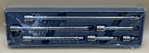 SNAP ON 206AFX 6PC 3/8" DRIVE KNURLED CHROME SOCKET EXTENSION SET (MVP033750) - Picture 1 of 3