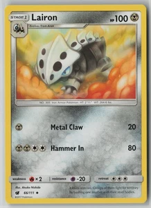 Lairon 66/111 Pokémon Invasión Carmesí Poco Común Ligeramente Jugado (LP) 2 - Imagen 1 de 2