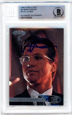 Val kilmer signed 1995 Fleer Ultra Batman Forever Beckett - Image 1 of 2