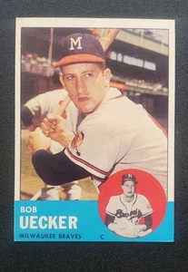 1963 Topps #126 Bob Uecker Milwaukee Braves - Picture 1 of 15