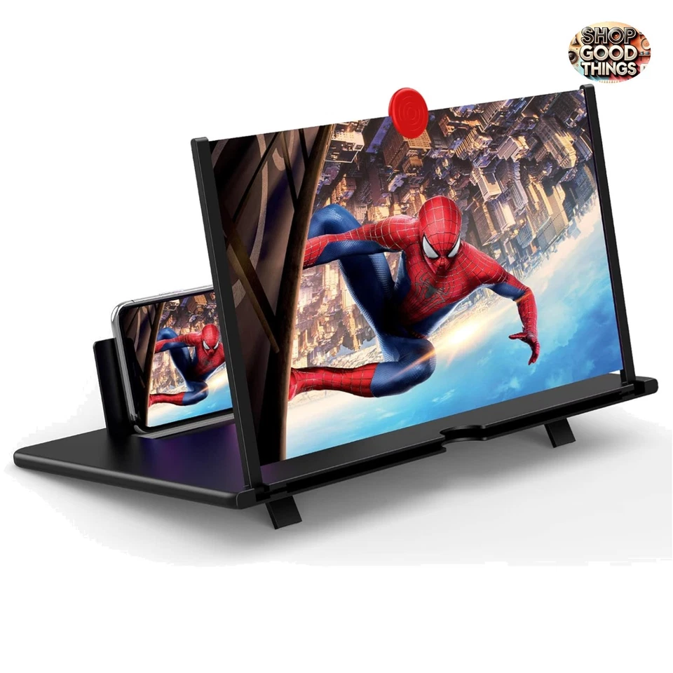 Lupa de pantalla HD 3D de 12 pulgadas: proyector de teléfono portátil para películas y juegos Foto 1 de 4