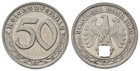 Deutschland - Deutsches Reich 50 Pfennig 1938-1939 Nickel, 3,5g - Versch. Jahre