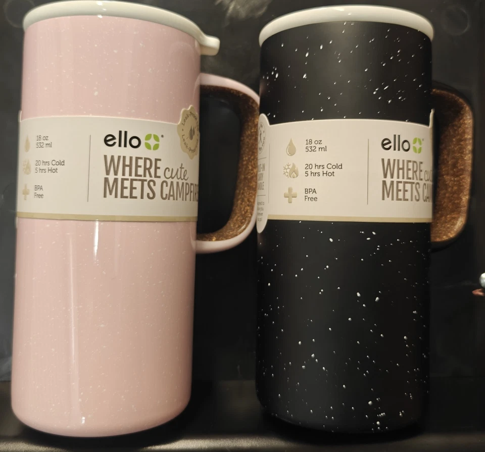 Ello Campy Vacuum Insulated Travel Mug with Leak-Proof Slider Lid  Combo-2 18 Oz - Image 1 of 4