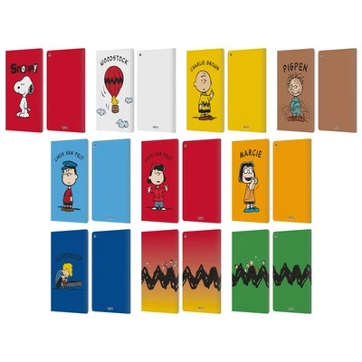 OFFICIAL PEANUTS CHARACTERS LEATHER BOOK WALLET CASE COVER FOR AMAZON FIRE