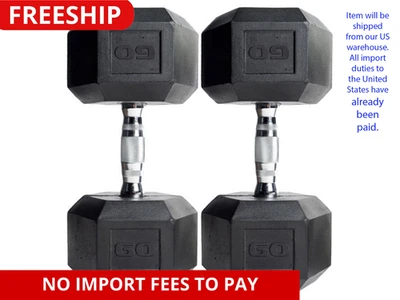 Par de mancuernas hexagonales recubiertas CAP, 60 lb Foto 1 de 4