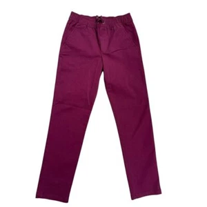 NWT Janie and Jack Boys Burgundy Tapered Pants 100% Cotton Twill, Size 8T - Picture 1 of 7