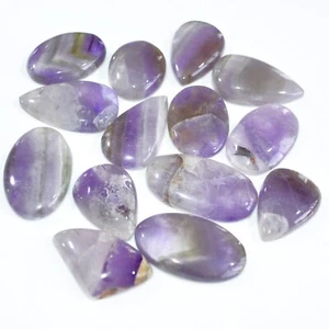 13 Pcs 417 Cts Natural Amethyst Loose Cabochon Gemstone Lot 30x18 22x16mm #3056 - Picture 1 of 6