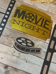 Movie Night Family paper piecing premade piecing for scrapbook die cut CFAIRIES  - Picture 1 of 10