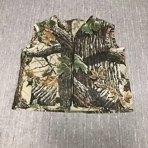 Vintage 90s Realtree Camo Vest Men’s Size 2XL Full Zip Hunting Outdoors - Picture 1 of 8