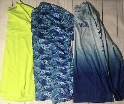Lote de 3 camisetas Reel Legends Youth XL 1 LS 2 SS ENVÍO GRATUITO Foto 1 de 4