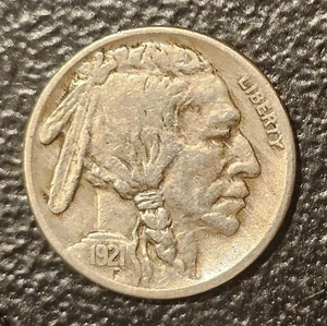 S 1921 dos plumas Buffalo Nickel en muy buen estado - Imagen 1 de 2