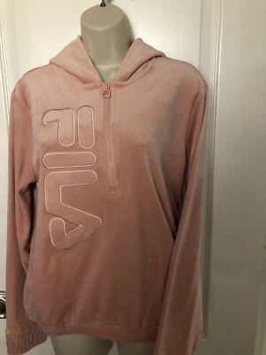 CHAQUETA CON CAPUCHA JERSEY CREMALLERA 1/4 TERCIOPELO MUJER FILA Foto 1 de 2