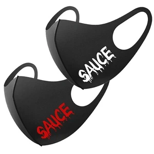 SALSA gocciolante hip hop stampa viso bocca copri maschera moda lavabile riutilizzabile - Foto 1 di 7