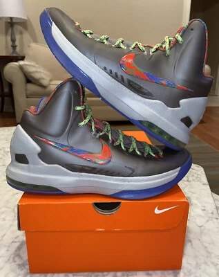 Nike KD 5 V Splatter Gray Silver Nerf Bhm Galaxy 8.5 Pearl 12 13 1 4 6 7 8 9 2 3 - Image 1 of 4