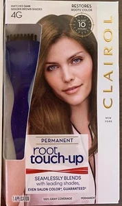Clairol Nice'n Easy Root Touch Up Hair Color Kit #4G DARK GOLDEN BROWN - Picture 1 of 4