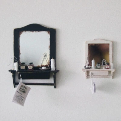 Espejo Estante de Almacenamiento Escala 1:12 Casa de Muñecas Miniaturas Muebles Palacio Baño Foto 1 de 4