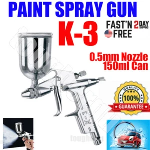 New Mini HVLP Nozzle 150ml Can Paint Spray Gun Air Gun Car Detail Touch Up Tools - Picture 1 of 10